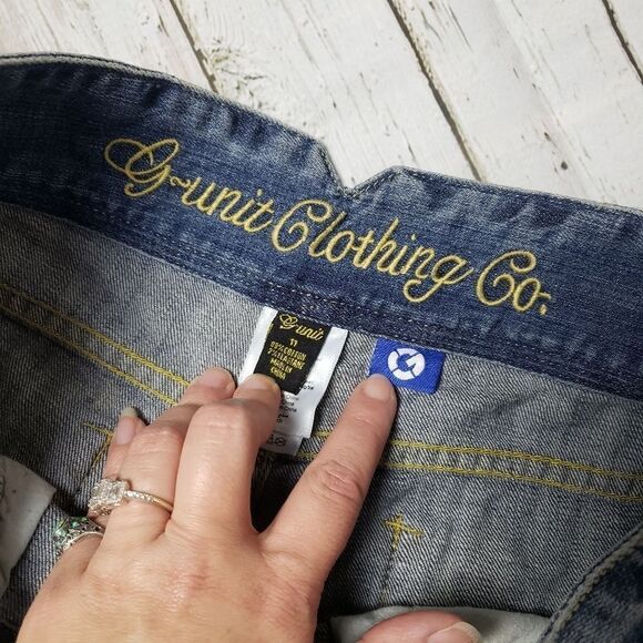 G-UNIT y2k low rise Jeans bling unusual pockets. SO CUTE! - Picture 7 of 16